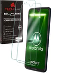 TECHGEAR Moto G7 Plus Screen Protectors, [2 Pack] GLASS Edition Genuine Tempered Glass Screen Protector Guards Cover Compatible with Motorola Moto G7 Plus