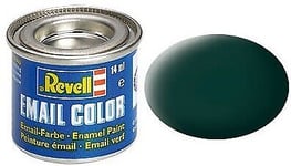 REVELL - Matte black green enamel paint 14ml -  - REV32140