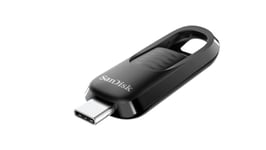 SanDisk 256 Go Ultra Slider Clé USB Type-C, USB 3.2 Gen 1 avec connecteur rétractable, jusqu'à 400 MB/s - Noire