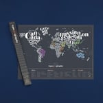 World Wide Scratch Map - karta där du skrapar namnen på de platser du besökt