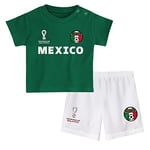 FIFA Unisex Kinder Official World Cup 2022 Tee & Short Set, Toddlers, Mexico, Team Colours, Age 3, Green, Medium