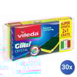 30X Lot Vileda Éponge Glitzi Crystal 2+1