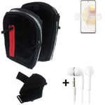 Shoulder bag / holster + earphones for Motorola Moto G73 5G Belt Pouch Case