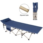 April Story Cot Foldable Camping Bed for Adults/Children Double Layer Cot Portable Outdoor 600D Thickening Fabric Portable in Outdoor Sleeping, Hiking, Travel