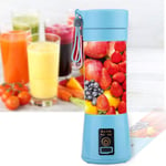 【𝐄𝐚𝐬𝐭𝐞𝐫 𝐏𝐫𝐨𝐦𝐨𝐭𝐢𝐨𝐧】 Portable Blender, USB Personal Size Juicer Blender Shakes Smoothies Extractor Mixer Mini Juicer Cup Fruit Mixing Machine for Home Gym Travel(Blue)