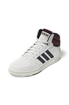 adidas Homme Hoops 3.0 Mid Sneaker, FTWR White/Shadow Navy/Shadow Red, 45 1/3 EU