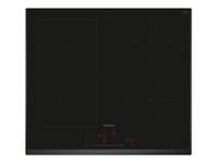 Siemens Iq500 Ed651hsb1e - Induktionshäll - 4 Kokplattor - Fördjupning - Bredd: 56 Cm - Djup: 49 Cm - Fasett - Svart