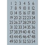 Herma etikett siffror 1-100 13x12 svart/silver 10st