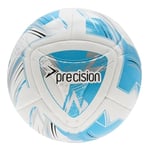 Precision Rotario FIFA Quality Match Football, 8 Panel Hybrid with Anli Campus Vimini 1.00mm textured PU, 2024 High Rebound Professional Ball, White Blue, Size 3