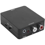 Atyhao Convertisseur numérique analogique Décodeur Audio Coaxial Optique pour Toslink Digital vers Adaptateur Audio Stéréo RCA L