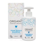ORGANii Everyday Organics Fresh Foam Bath & Shampoo for Sensitive