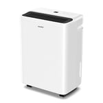 COMFEE' Dehumidifier 12L,Dehumidifiers for Home,Electric Dehumidifier with 1.6L Water Tank,Quiet 39dB,Continuous Drainage,Laundry Drying Mode,Low Energy Consumption,Air Dryer(No HEPA)