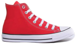 Converse All Star Mens High Top Canvas Trainers In Red Size Uk 7 - 13