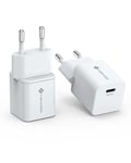 NOVOO 20W Chargeur iPhone Rapide USB C 2 Packs, Prise USB C Charger Adaptateur pour iPhone 15/15 Pro/15 Pro Max/15 Plus/14/13/12/11/iPad