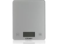 Cloer 6878, Elektronisk Köksvåg, 10 Kg, 5 G, Silver, Glas, Bänkdiskmaskin
