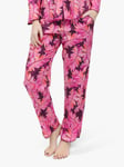 Cyberjammies Carina Palm Leaf Print Pyjama Bottoms, Magenta