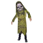 amscan - Costume de zombie pour enfant, robe, capuche avec masque, squelette des marais, costume d'horreur, fête à thème, carnaval, Halloween