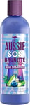 Aussie SOS Brunette Hair Hydration Vegan Blue Shampoo for Brunette Hair In Need