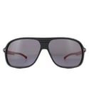 Hugo Boss Aviator Mens Matte Black Red Grey Polarized Sunglasses - One Size