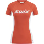 Swix RaceX Bodyw T-skjorte Dame Cayenne/Bright White, XL