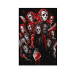 Huangchen Jason Voorhees Hhorror Icons Poster Canvas Art Poster and Wall Art Picture Print Modern Family bedroom Decor Posters 12x18inch(30x45cm)