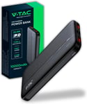 Noir Power Bank 10000 Mah Avec Charge Rapide Pd 22","5 W - Powerbank Chargeur Batterie Externe Avec Port Usb Type-C Et 2 Ports Usb-A -