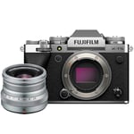 Fujifilm X-T5 + XF 16/2.8 R WR -systemkamera, silver