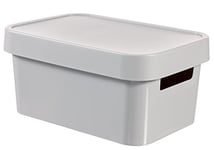 Curver Storage Box Infinity mit Deckel 26,8x18,6x12,4cm in Light Grey, 26.8 x 18.6 x 12.4 cm