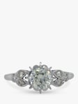 Vintage Fine Jewellery Second Hand 18ct White Gold Brilliant Cut Diamond Cluster Ring