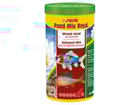 Sera Pond Mix Royal, Dammfisk, Torr Fiskmat, Mix, Vitamin A, Vitamin B1, Vitamin B2, Vitamin C, Vitamin D3, Vitamin E, Stor, Medium, Liten, 32,5%
