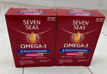 Seven Seas Omega-3 & Multivitamins Woman 50+ 30 Day Duo Capsules & Tablets x 2