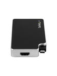 USB-C to VGA DVI HDMI Adapter - ekstern videoadapter - sort