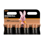 Duracell Plus Power AA Alkaline Batteries - Pack of 8