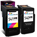 ColoWorld Remanufactured 540 541 XL Ink Cartridges for Canon PG-540XL CL-541XL Black & Colour Combopack with Canon Pixma MG3650s MG3650 MG3600 MG4250 MX475 MX535 TS5150 TS5151 MG3250 MG3550 Printers