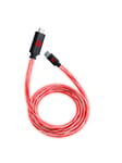 Floating Grip 3M USB-C/USB-C CABLE WITH LED LIGHT - RED
