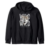 All You Need Sunset and a wolf I Love My wolf Wild Retro Zip Hoodie