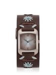Fossil Klockarmband JR9066 Läder Mörk brun 16mm
