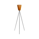 Northern Oslo Wood golvlampa caramel, mattsvart stativ
