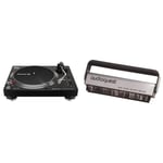 Pioneer DJ PLX-500-K Direct Drive DJ Turntable, Black & AudioQuest LP Cleaning Brush