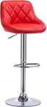 Rootz justerbar barstol i konstläder - Bänkpall - Svängbar barstol - Justerbar i höjdled - 360° vridbar - Bekväm stoppning - Förkromat stål - 84cm-106