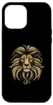 Coque pour iPhone 12 Pro Max Design majestueux visage de lion doré