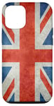 iPhone 13 Pro UK Union Jack Flag Banner format with grungy look Case
