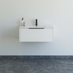 Dansani Mido+ Classic möbelpaket, 81x44 cm, randig matt vit