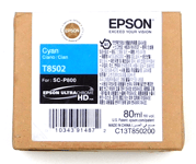 GENUINE EPSON T8502 CYAN ULTRACHROME HD ink cartridge Mar 2023 SURECOLOR SC-P800