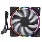 Denash CPU Cooling Fan, Computer Radiator Smart RGB 12cm Mute Air Cooling Fan Nine Blades 1000-1800RPM