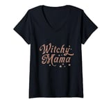 Witchy Mama, Cute Retro Halloween Motherhood, Magic Quote V-Neck T-Shirt