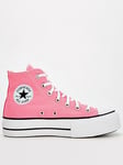 Converse Womens Lift Seasonal Color High Tops Trainers - Pink, Pink, Size 5, Women