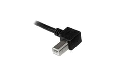 StarTech.com 1m USB 2.0 A to Left Angle B Cable Cord - 1 m USB Printer Cable - Left Angle USB B Cable - 1x USB A (M), 1x USB B (M) (USBAB1ML) - USB-kabel - USB Type B til USB - 1 m