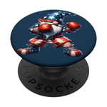 America Gnome Dad In Retro Boxing Shoes For Patriotic Boxer PopSockets Swappable PopGrip