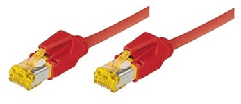 CONNECT 0.30m Full Copper RJ45 S/FTP Cat 6a LSOH Snagless Patch Cable - Rouge